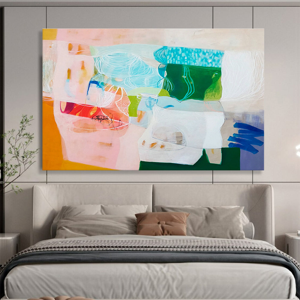 Colorful Geometric Abstract Art for Creative Workspaces DLZ2438