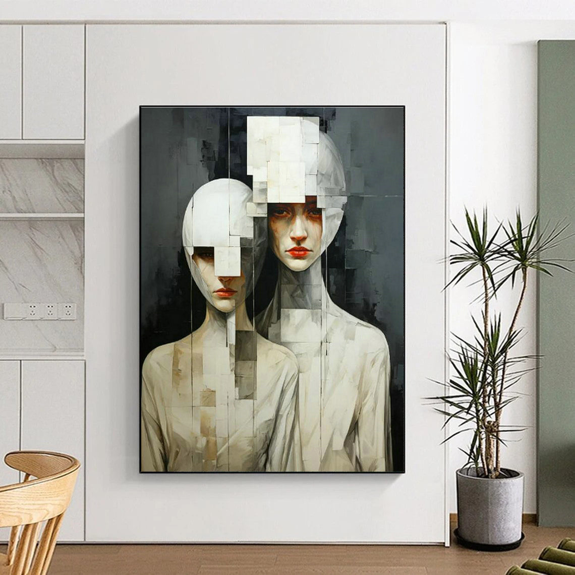 Cubist Figures Art for Living Room & Office DLZ0330