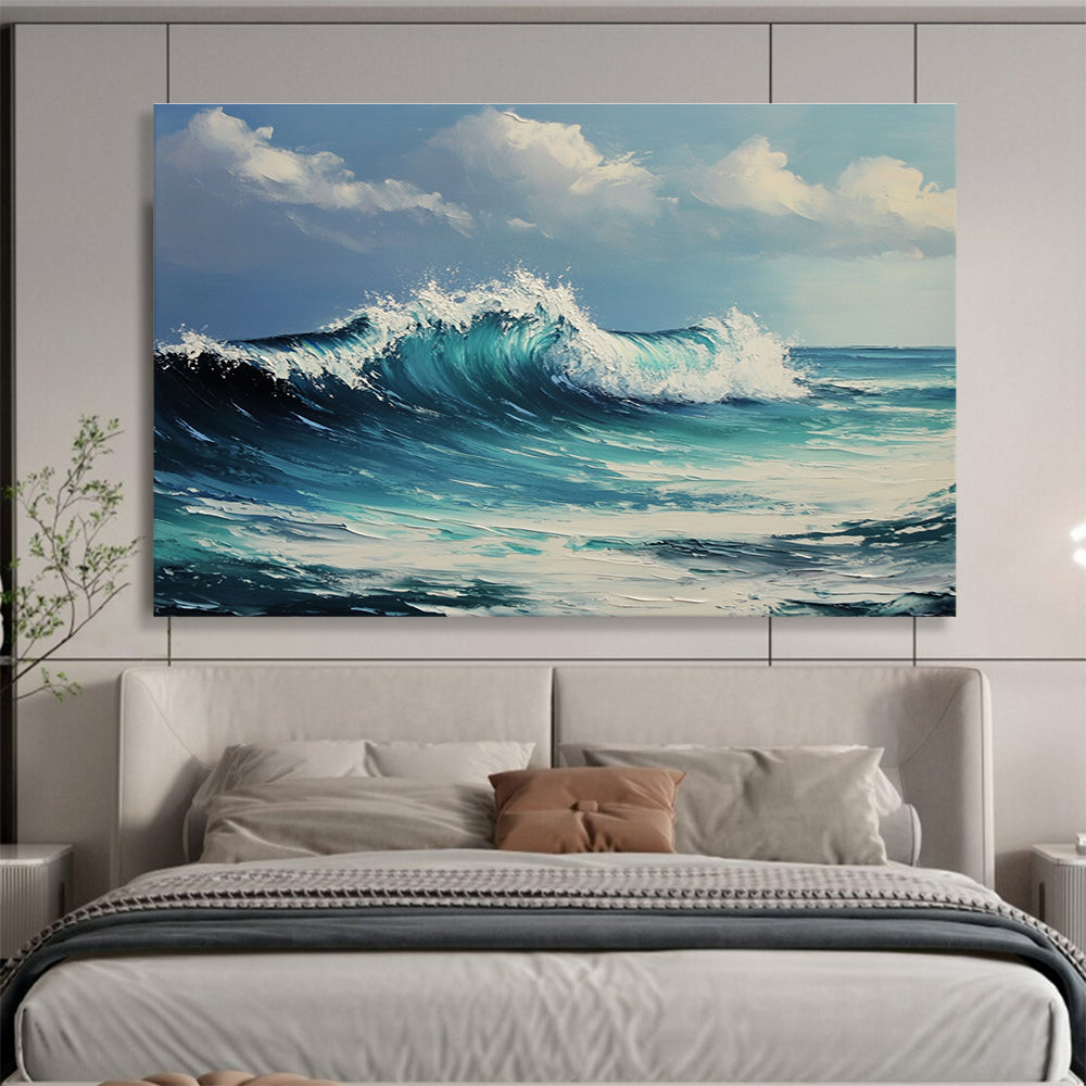 Energetic Seascape Art for Nautical Office & Beachfront Bar SC602
