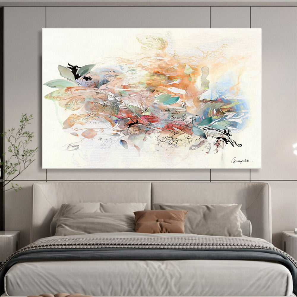 Collage - Style Floral Art for Eclectic Café Wall DLZ2916