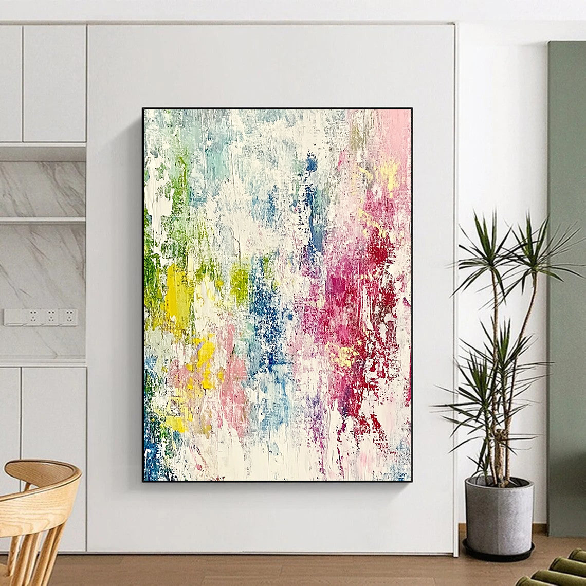 Colorful Textured Abstract for Bohemian - Style Living Room & Creative Café STSC581