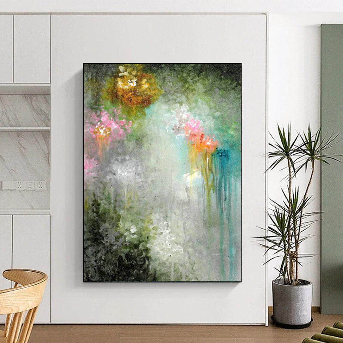 Floral Abstract Art for Garden - Themed Bridal Suite Bedrooms DLZ0073