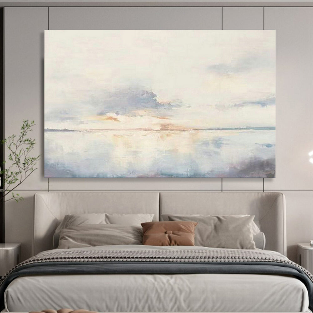 Light - Color Lake - View Abstract Art for Serene Bedroom Nook DLZ2799