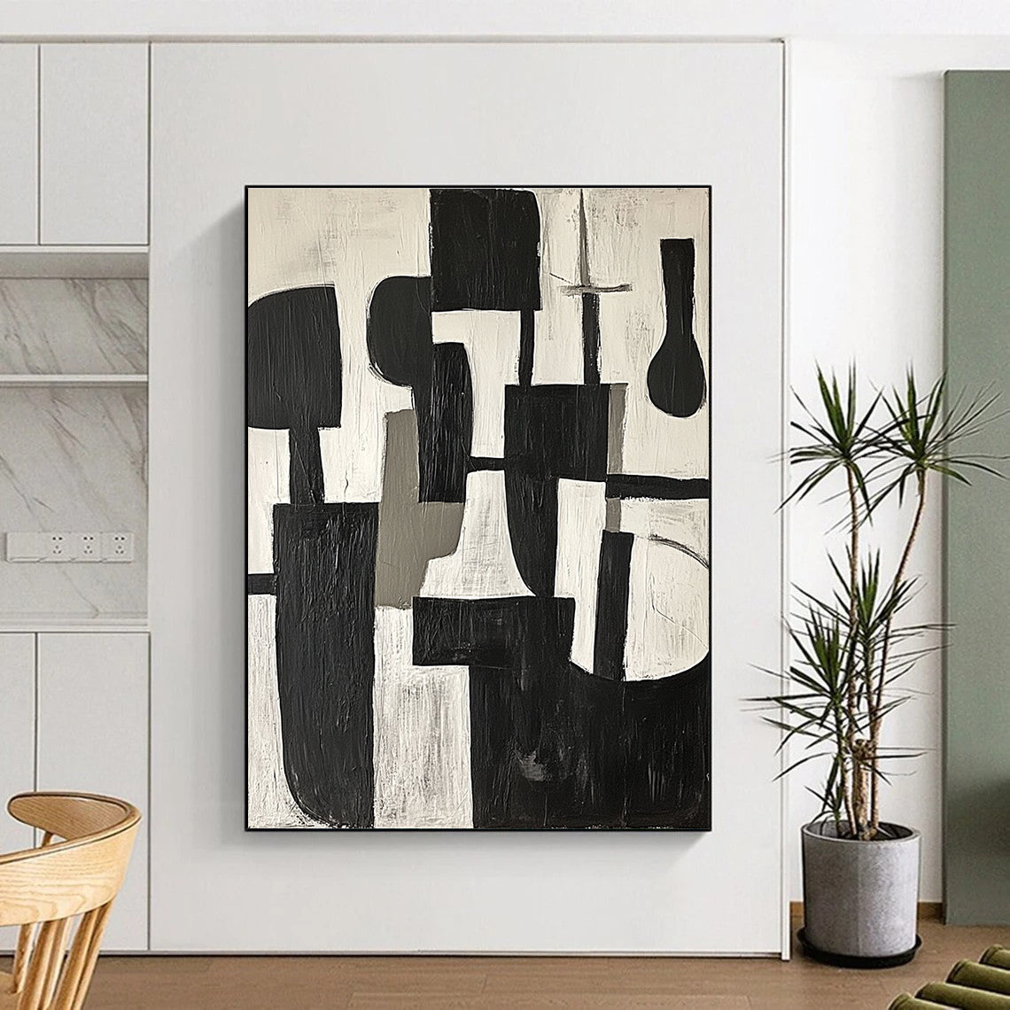 Monochromatic Abstract Art for Gallery & Library STSC675