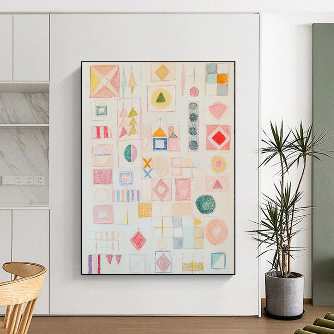 Geometric Pastel Shapes for Modern Minimalist Nursery & Creative Studio STSC1206
