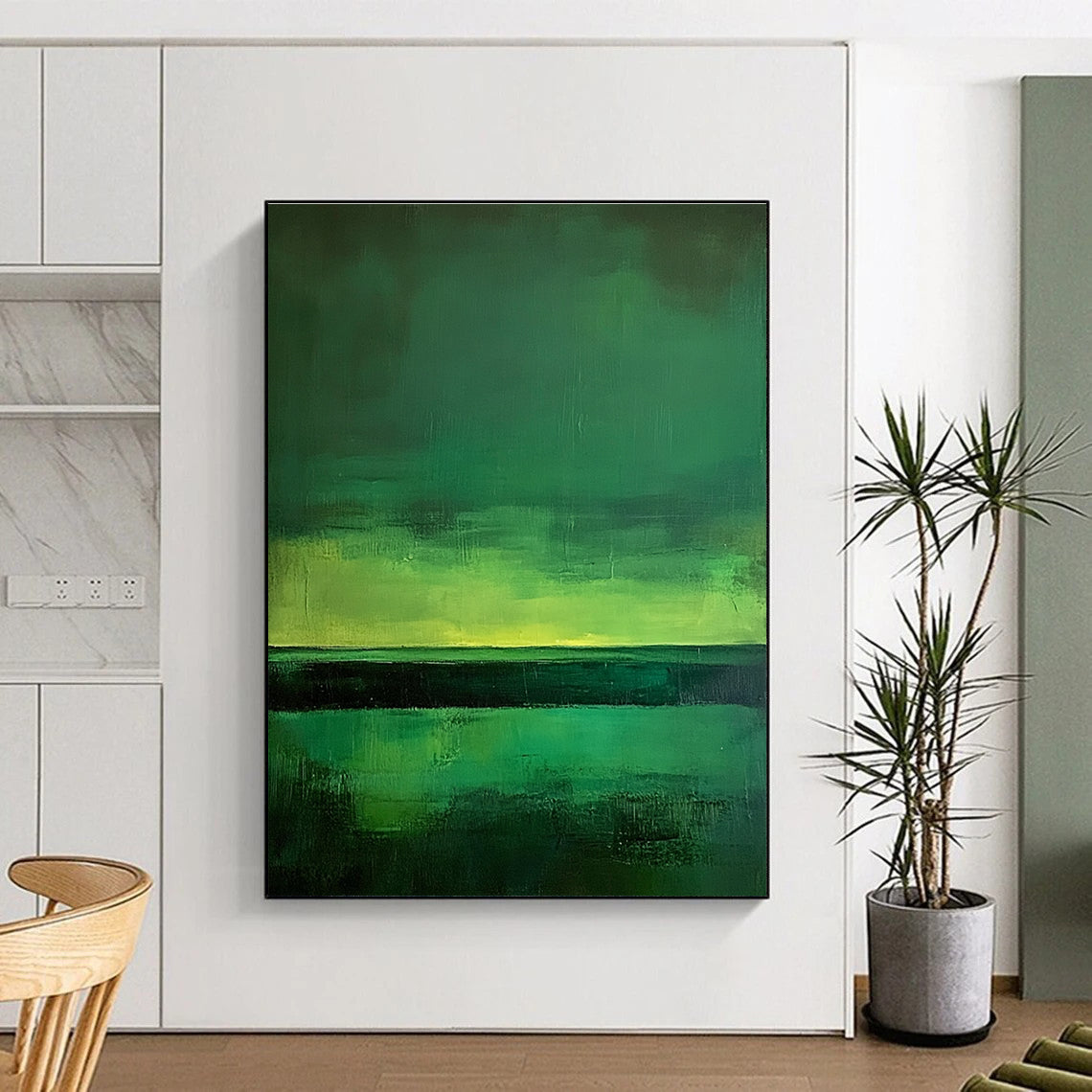 Green Gradient Landscape for Nature - Lover’s Bedroom & Eco - Conscious Workplace STSC308