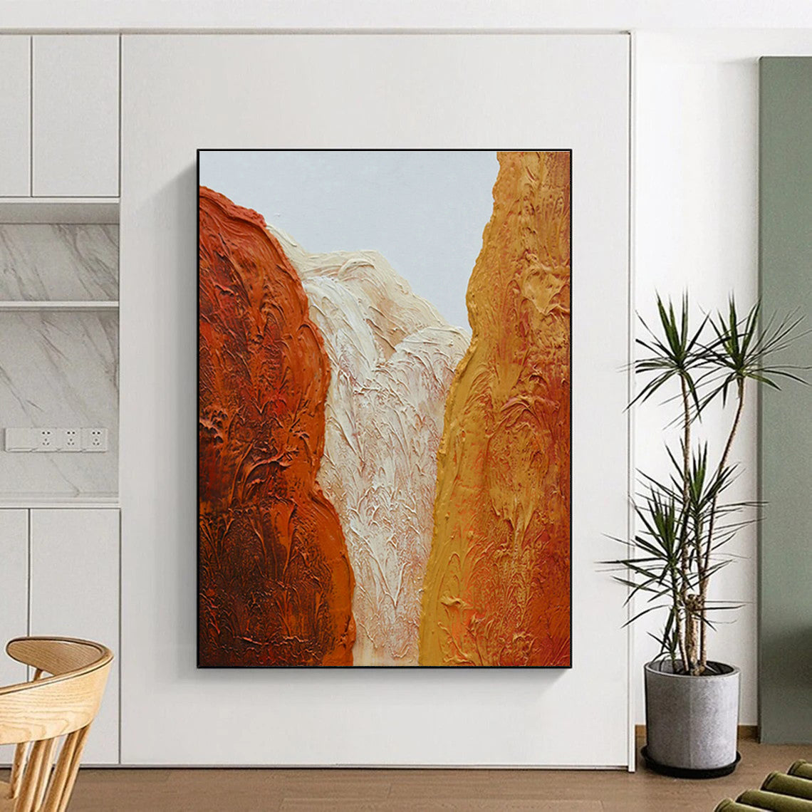 Colorful Mountain - Inspired Abstract Art for Adventure Lodge & Outdoor Enthusiast’s Home DLZ1217