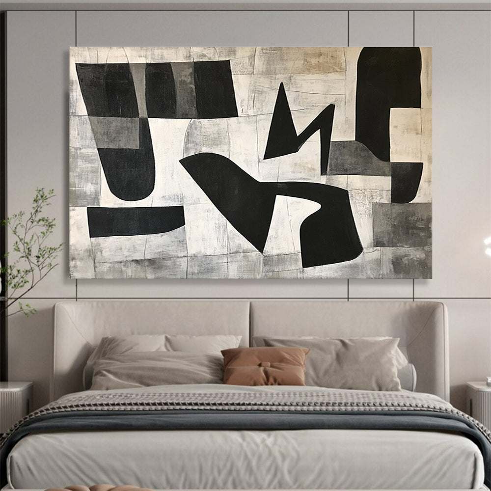 Neutral Tone Abstract: Rustic Charm for Lofts & Home Offices SC517