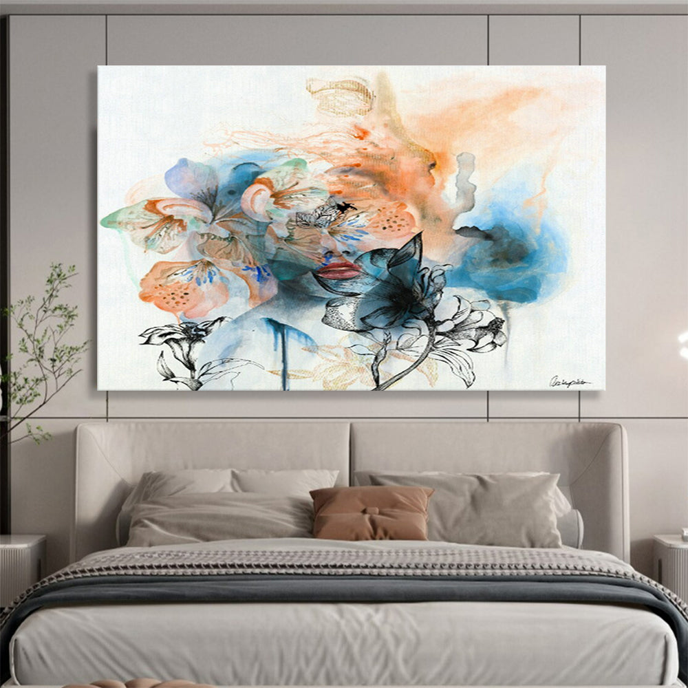 Floral and Female Abstract Art for Feminine - Chic Dressing Room DLZ2920