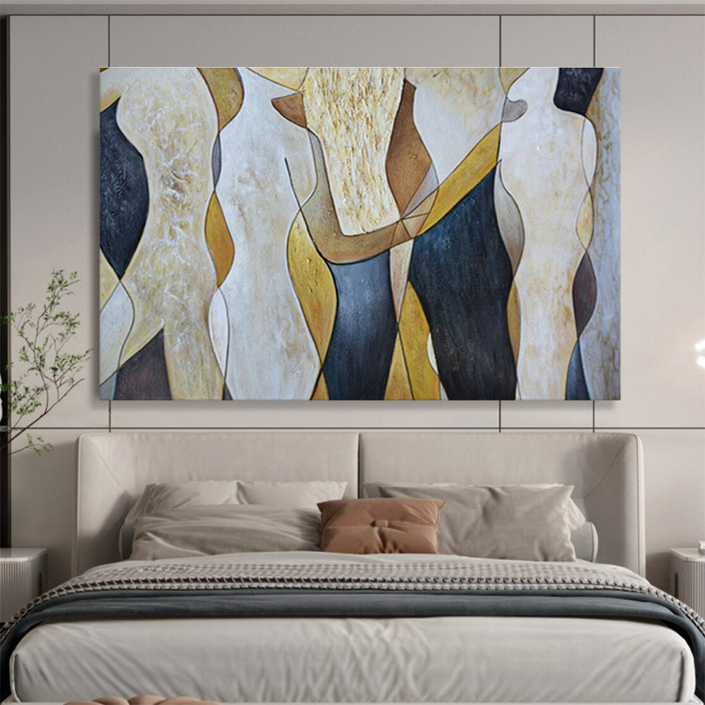 Geometric Figure Abstract Art for Contemporary Office Reception Areas DLZ3115