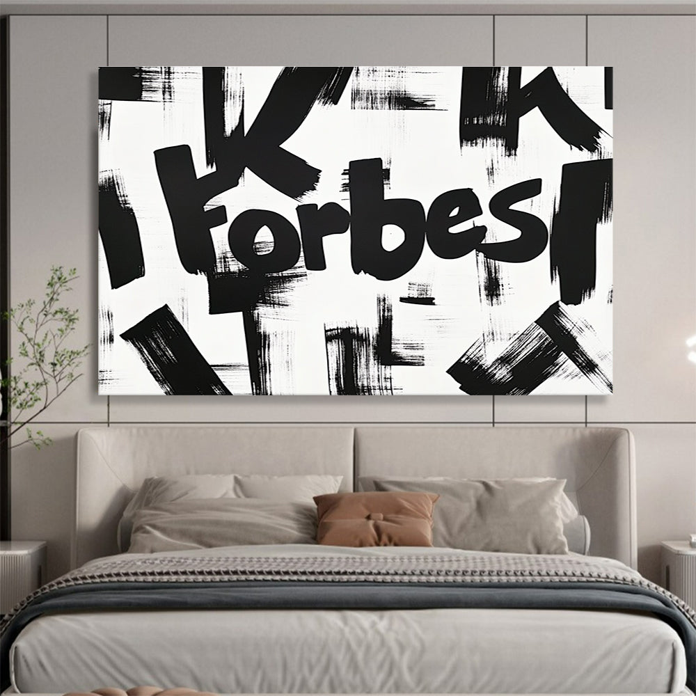 “Forbes” Brush Strokes Art for Corporate Office Lobby & Business - Themed Bar SC469