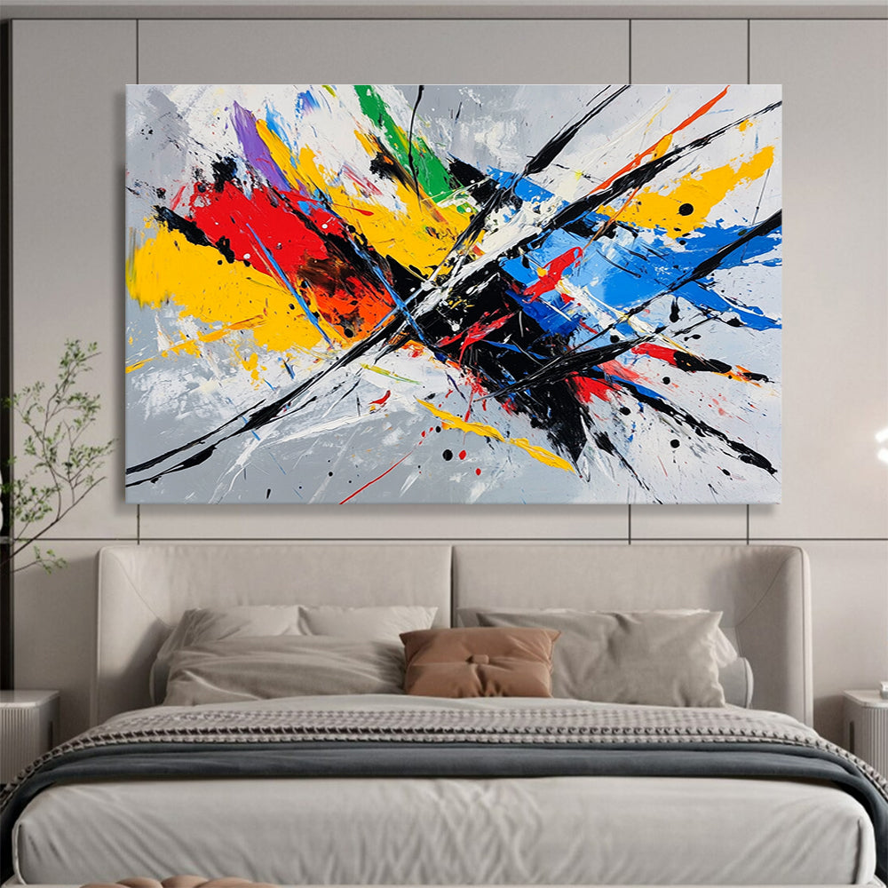 Explosive Color Splash Art for Creative Studio & Trendy Event Space SC156