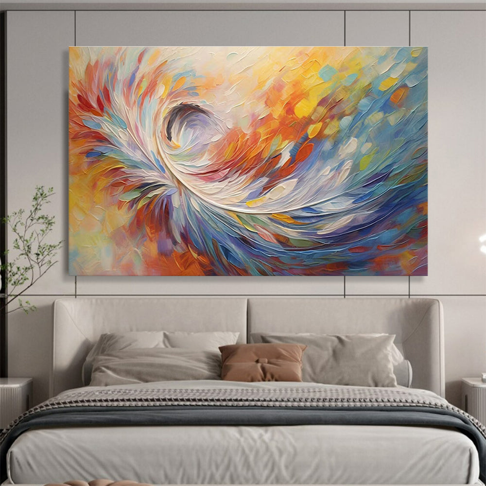 Colorful Swirl Abstract Art for Modern Art Gallery Feature Exhibits DLZ3254