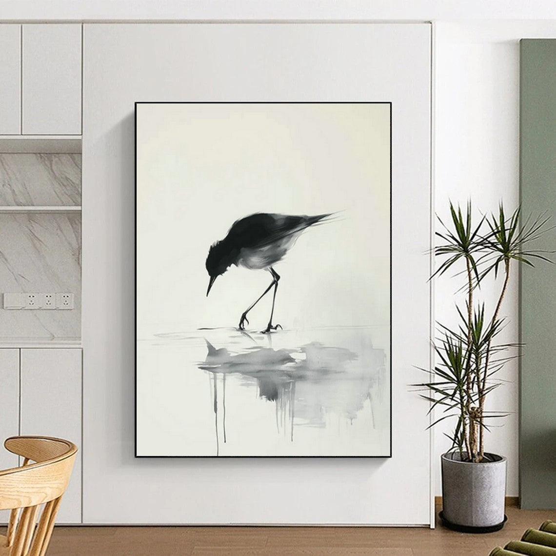 Ink - Style Bird Painting for Bedroom & Study DLZ0424