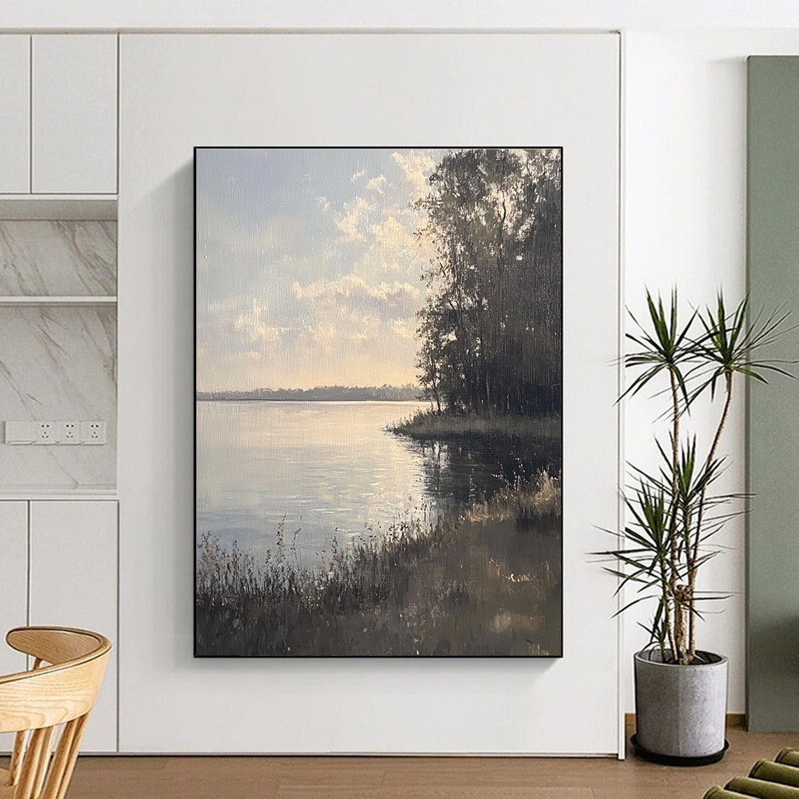 Lake at Dusk for Nature - Inspired Bedroom & Rustic Cabin STSC1173