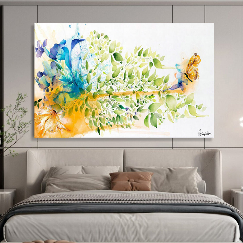 Butterfly and Floral Watercolor Art for Light - Filled Sunroom DLZ2921