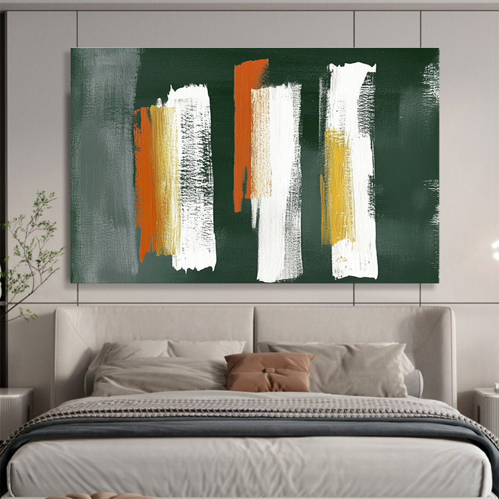 Bold Brushstrokes on Dark Art for Industrial - Style Bar & Modern Art Studio SC494
