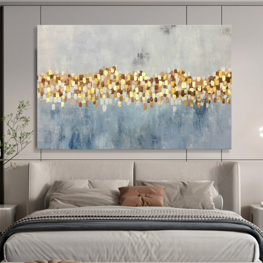 Gold - Blue Decorative Art for Modern Dining Room Accents DLZ2548