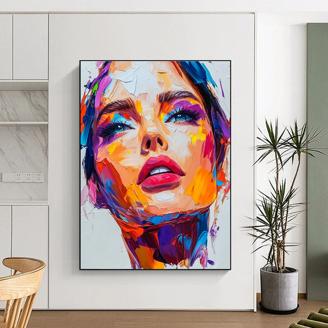 Colorful Abstract Face for Modern Art Gallery & Creative Studio STSC1162