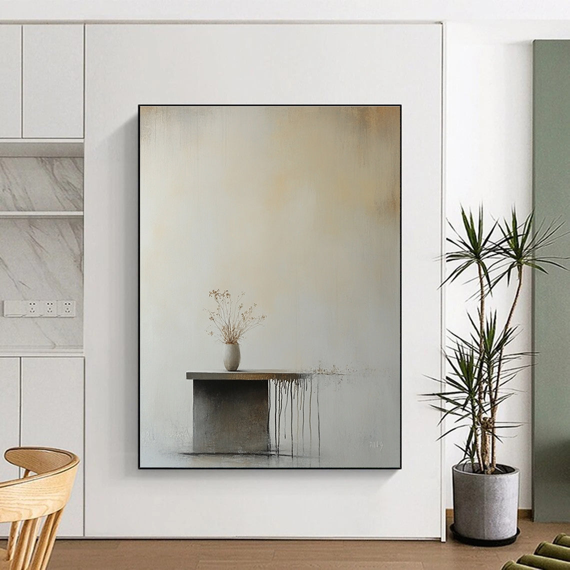 Minimalist Dried Flowers for Scandinavian - Style Home & Serene Meditation Space STSC641