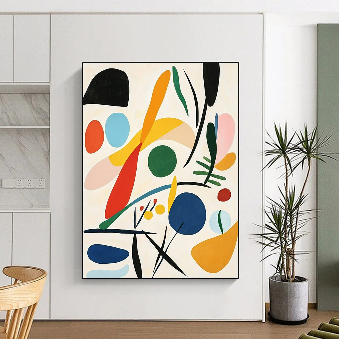 Colorful Abstract Forms for Vibrant Playroom & Creative Office Space STSC1244