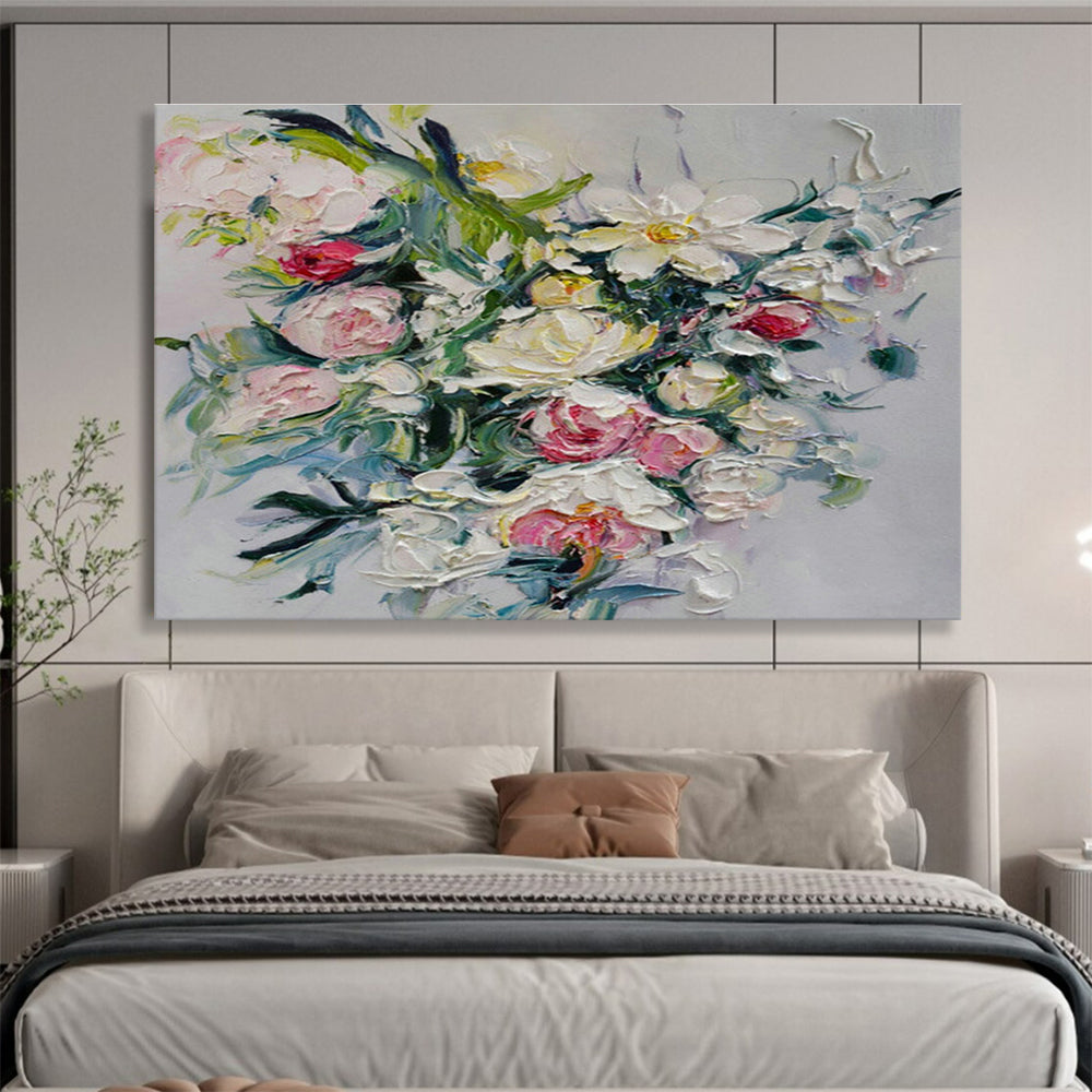 Impasto Flower Bouquet Art for Romantic Wedding Venue DLZ3045