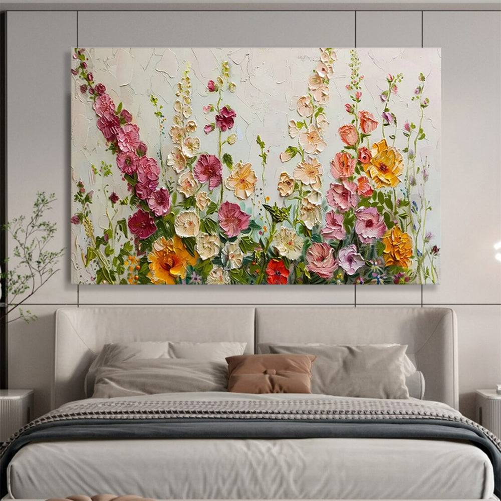Textured Wildflower Art for Charming Cottage Kitchen DLZ3067