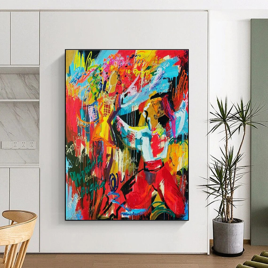Colorful Abstract Figures Art for Creative Studio & Bohemian Café DLZ2104