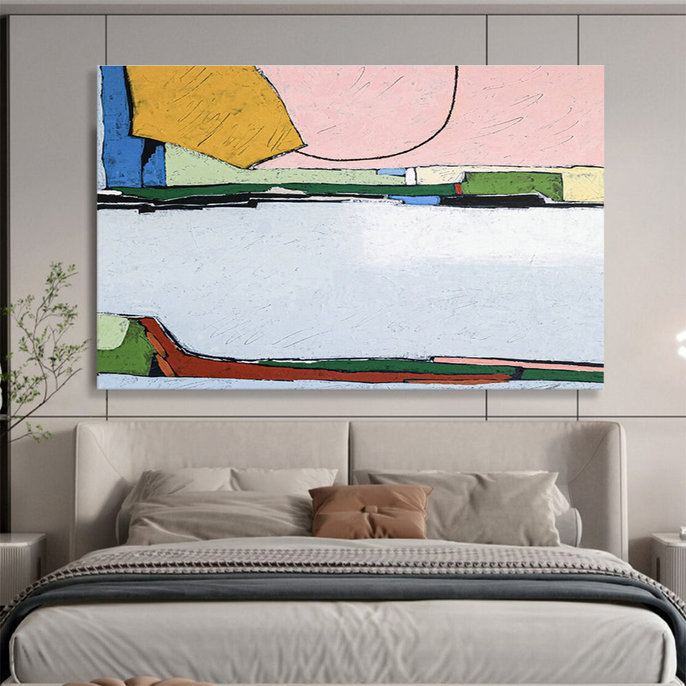 Color - Block Abstract Art for Creative Studio Lounge DLZ2925