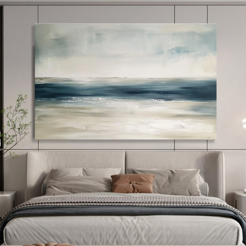 Soft Toned Seascape Art for Coastal Home Bedroom & Relaxing Spa Lounge SC277
