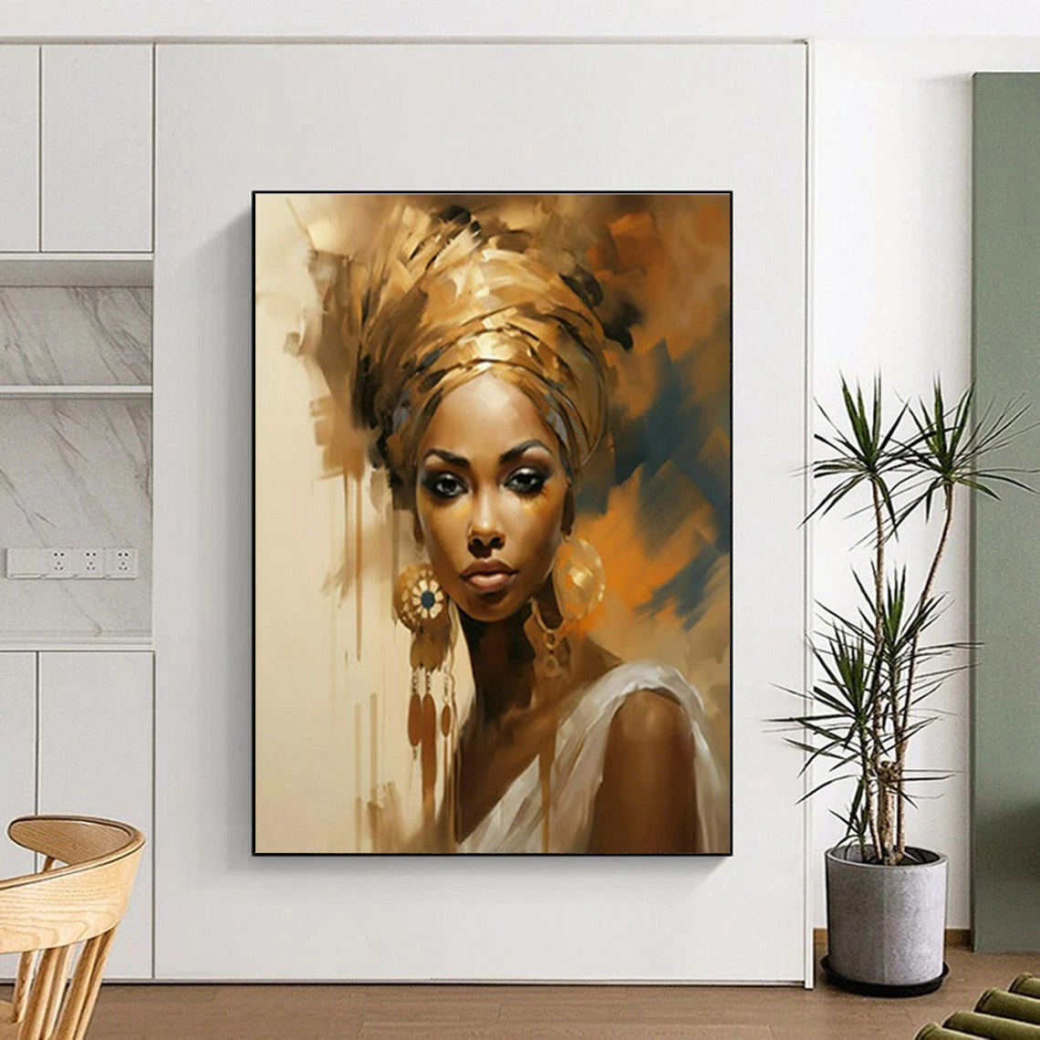 Female Portrait Oil Painting for Elegant Dressing Room & Cultural Center Exhibit DLZ1717