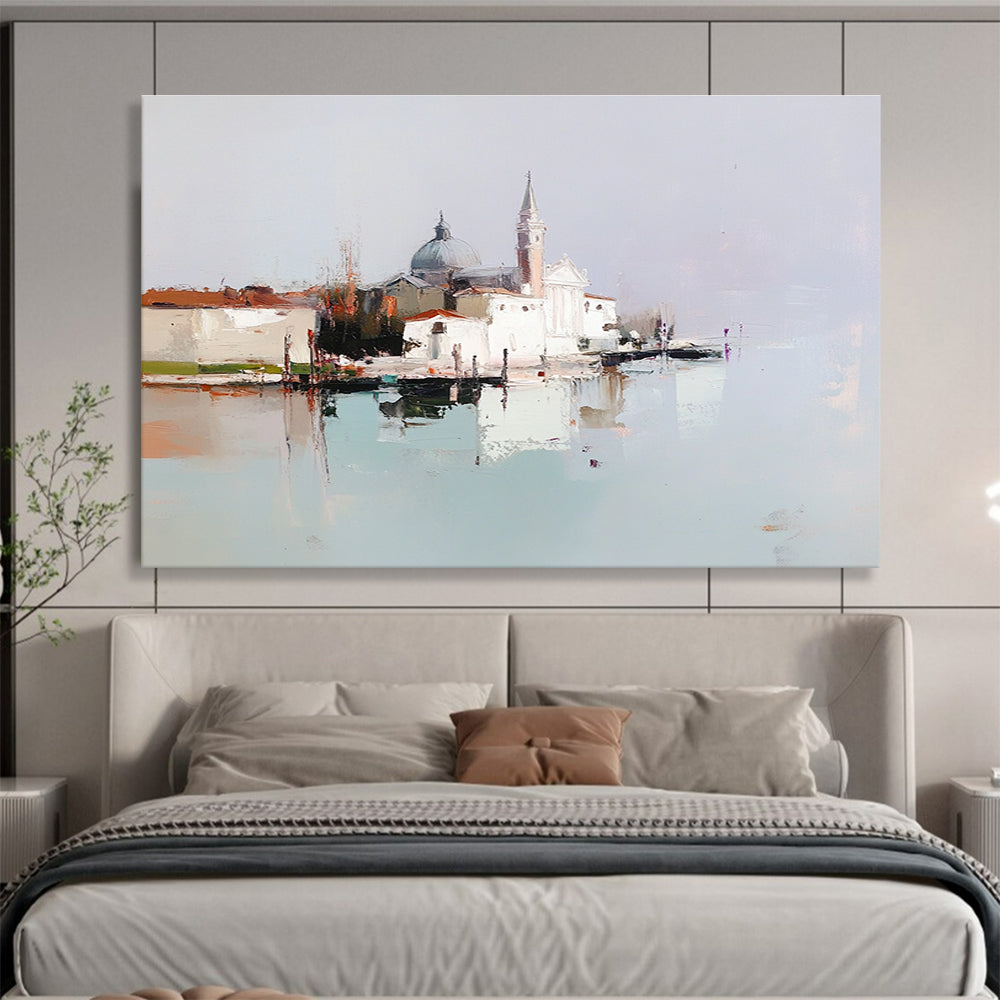 Venetian Waterfront Art for Italian - Style Restaurant & Travel Lover’s Home SC410