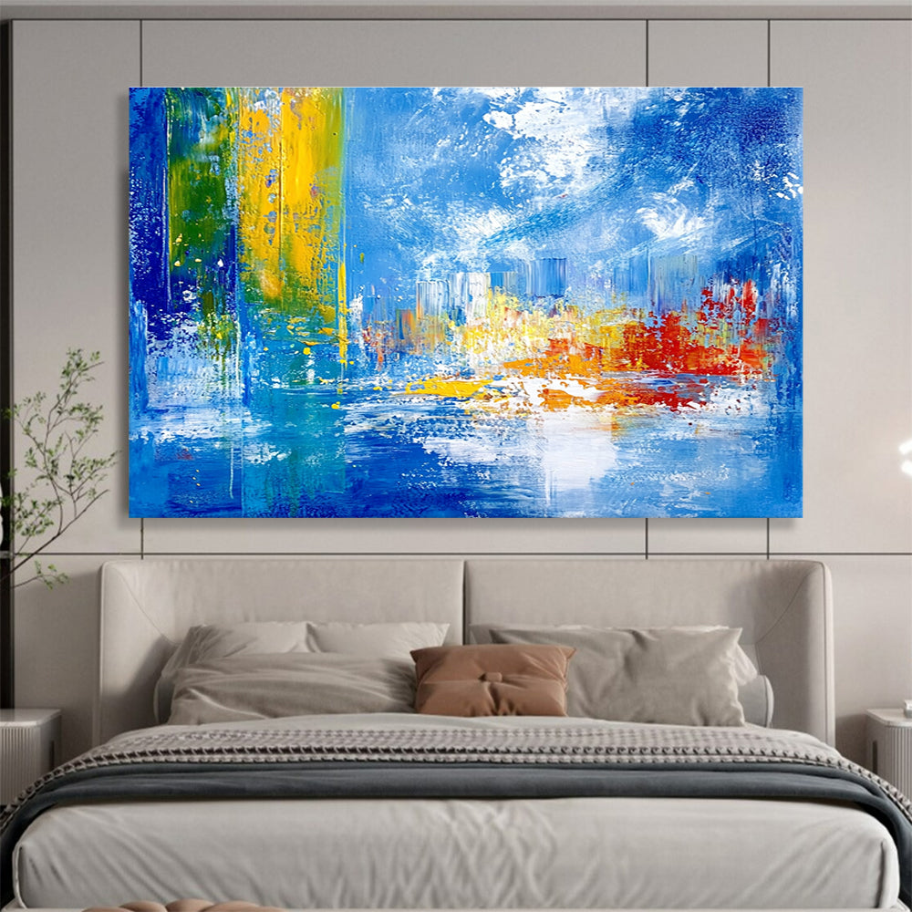 Colorful City Abstract for Downtown Apartment & Art - Loving Workplace SC028