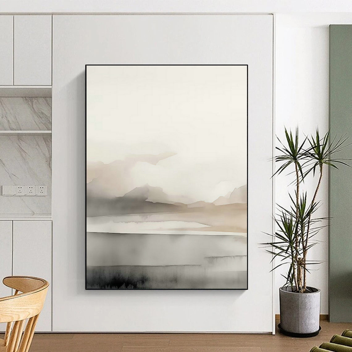 Ink - Wash Landscape Art for Traditional Tea House & Asian - Inspired Home DLZ0723