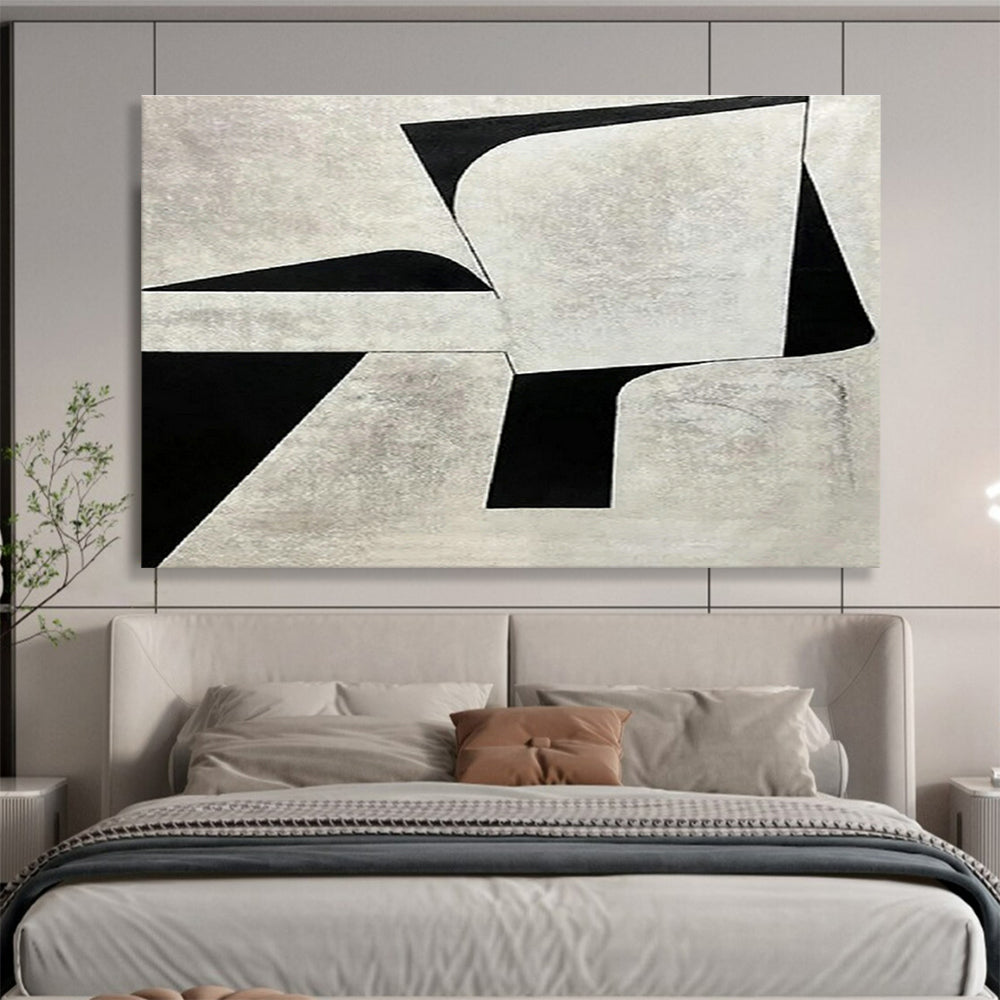Black - White Geometric Abstract for Modern Law Office DLZ2966