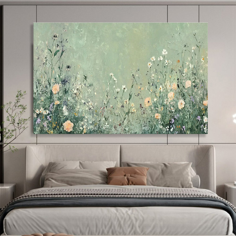 Delicate Wildflower Field Art for Calming Nursery DLZ3052