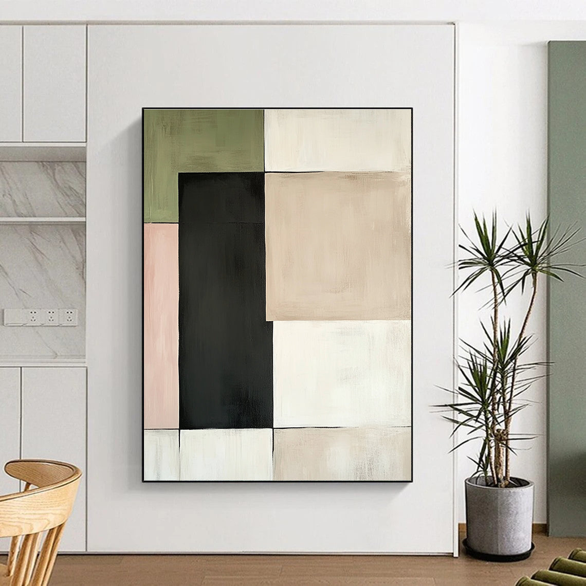 Pastel Color Block Grid for Scandinavian - Style Nursery & Cozy Coffee Shop STSC764