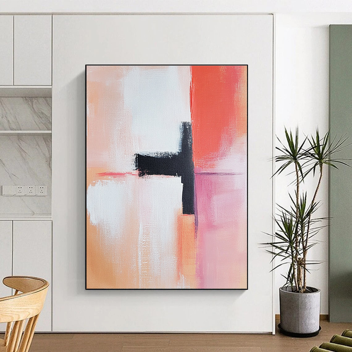 Color - Blocked Cross for Scandinavian - Style Home & Minimalist Gallery STSC819