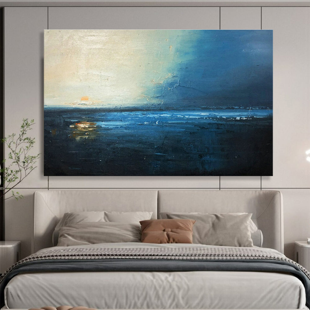 Blue - Toned Sea View Abstract for Luxury Hotel Suite DLZ3031