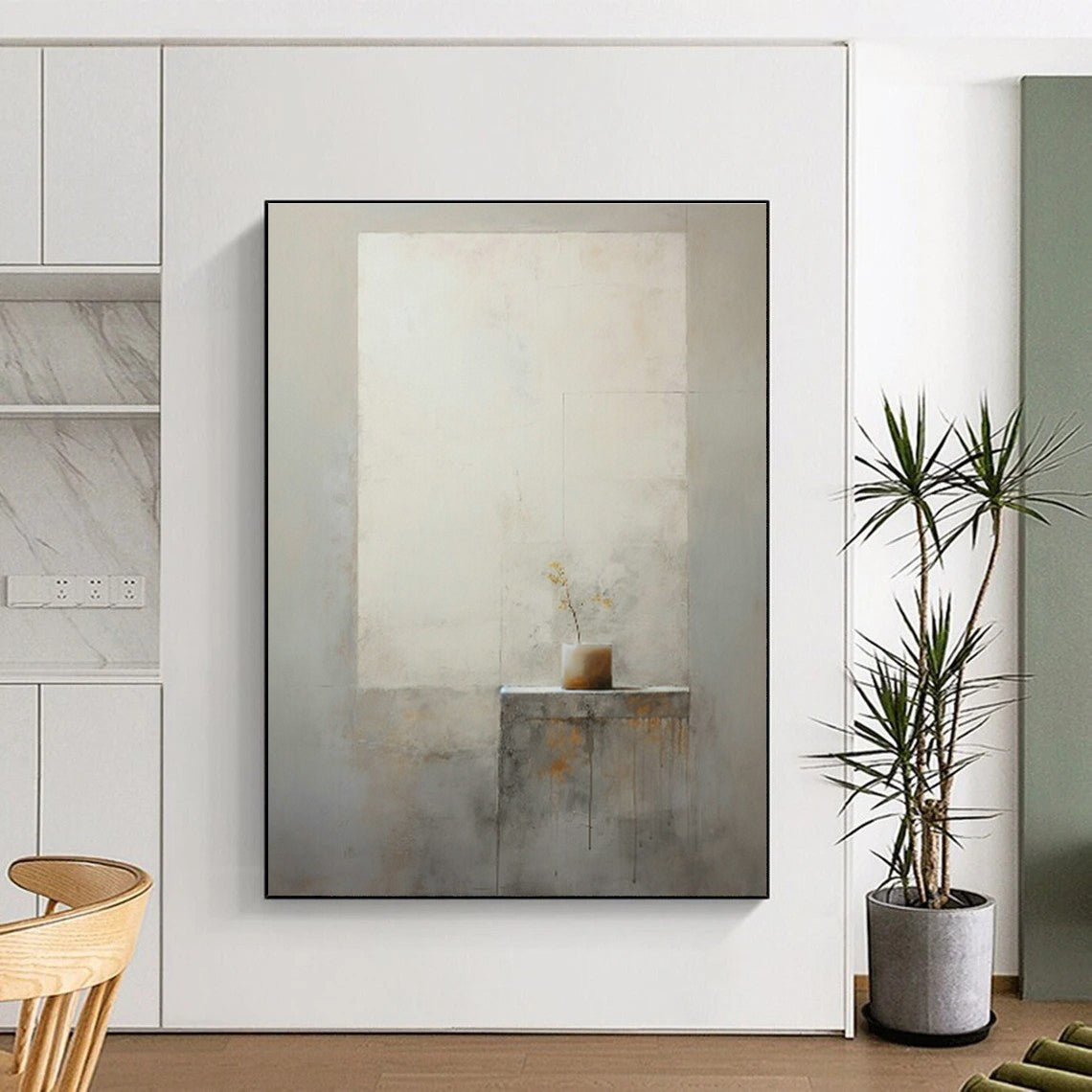 Minimalist Vase Still Life Art for Studio Apartment & Coffee Roaster DLZ0607