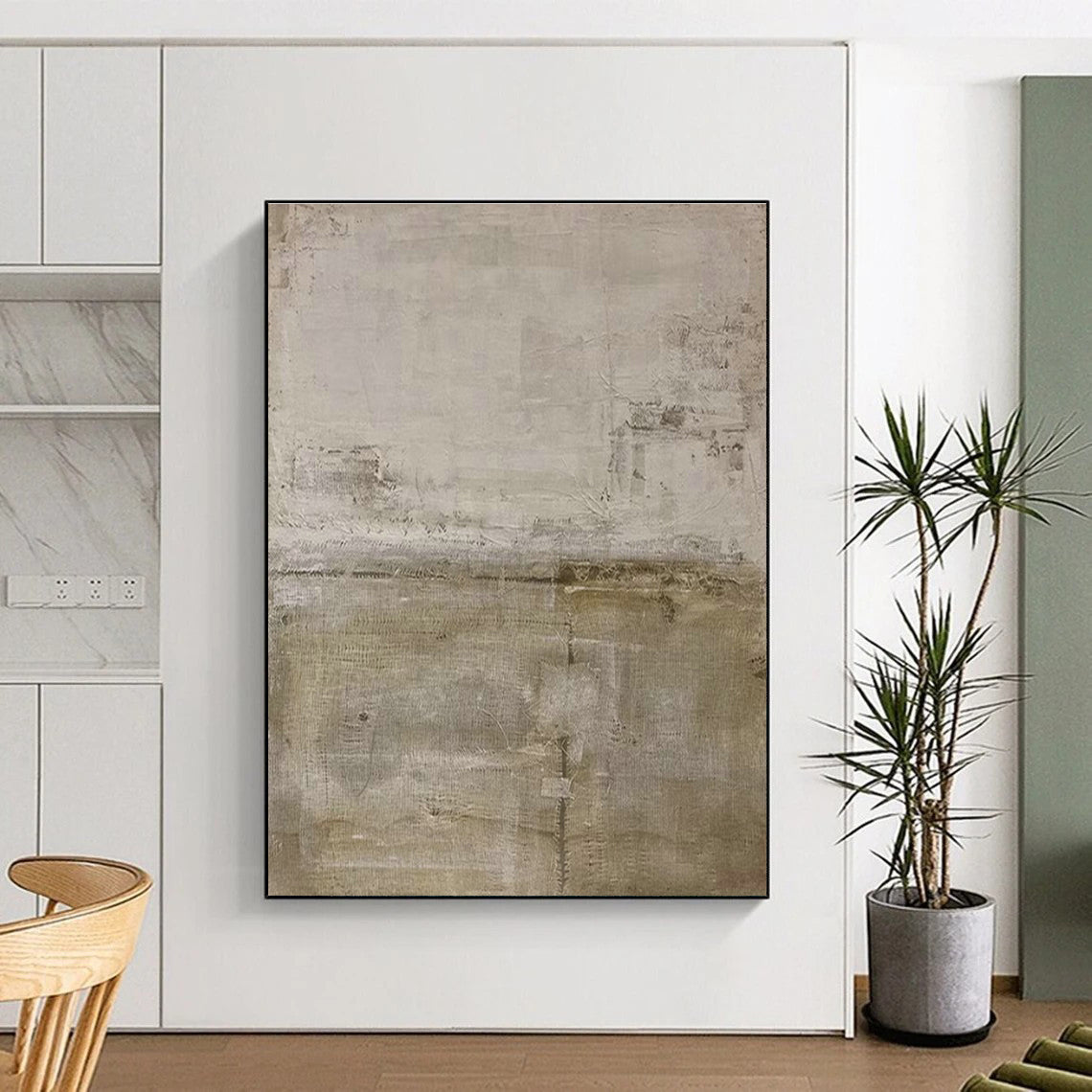Gray - White Textured Art for Industrial Loft & Art - Themed Library DLZ1854