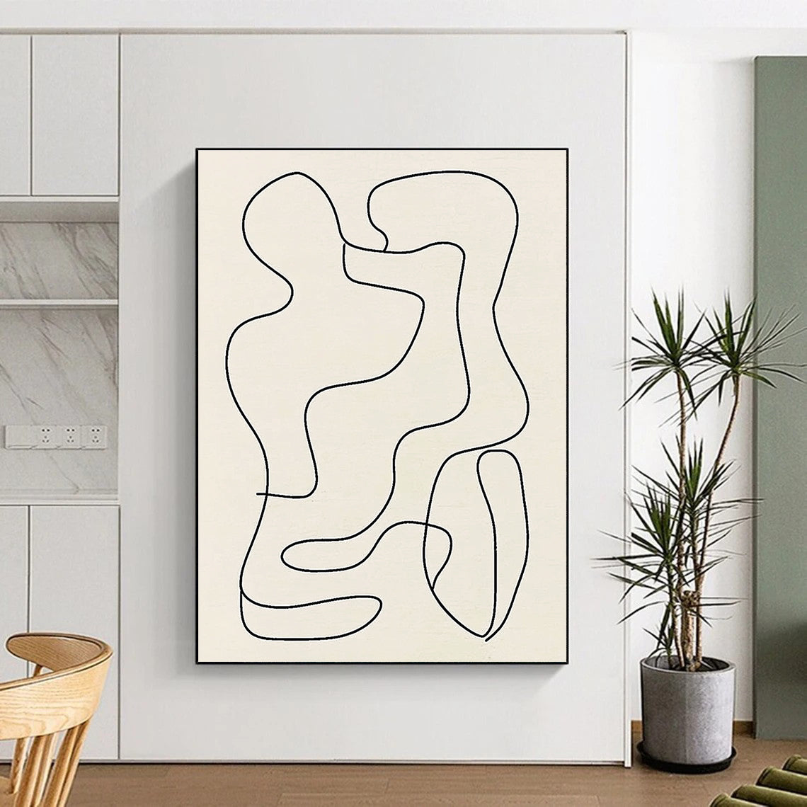 Abstract Line Forms Art for Modern Studio Apartment & Art Gallery Corridor STSC121