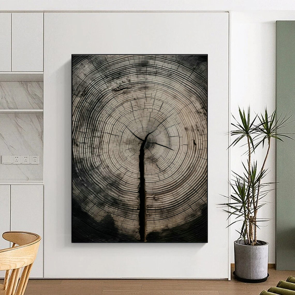 Tree Ring Abstract Art for Living Room & Office DLZ0379