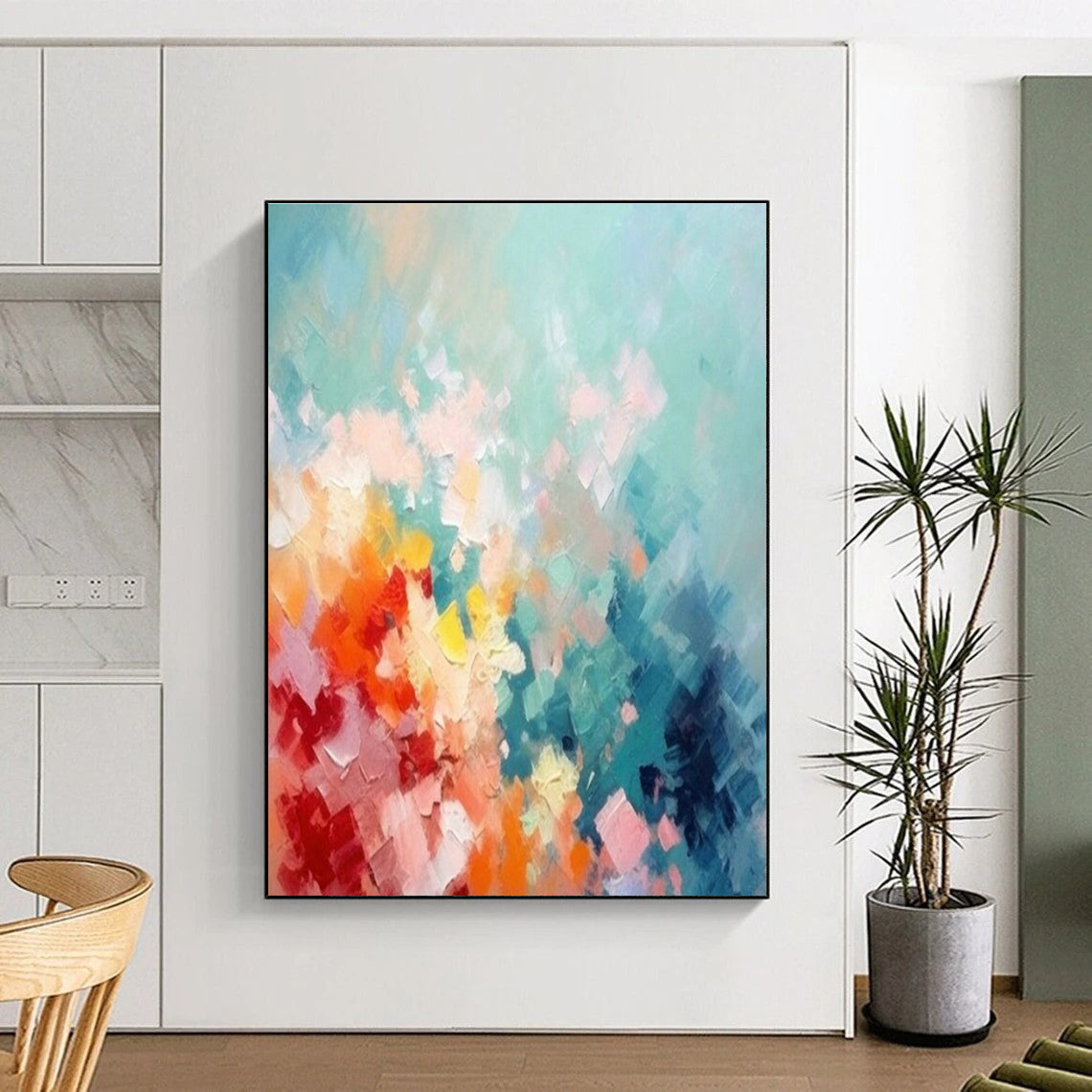 Colorful Abstract Art for Family - Friendly Community Center & Art - Loving Playroom DLZ1928