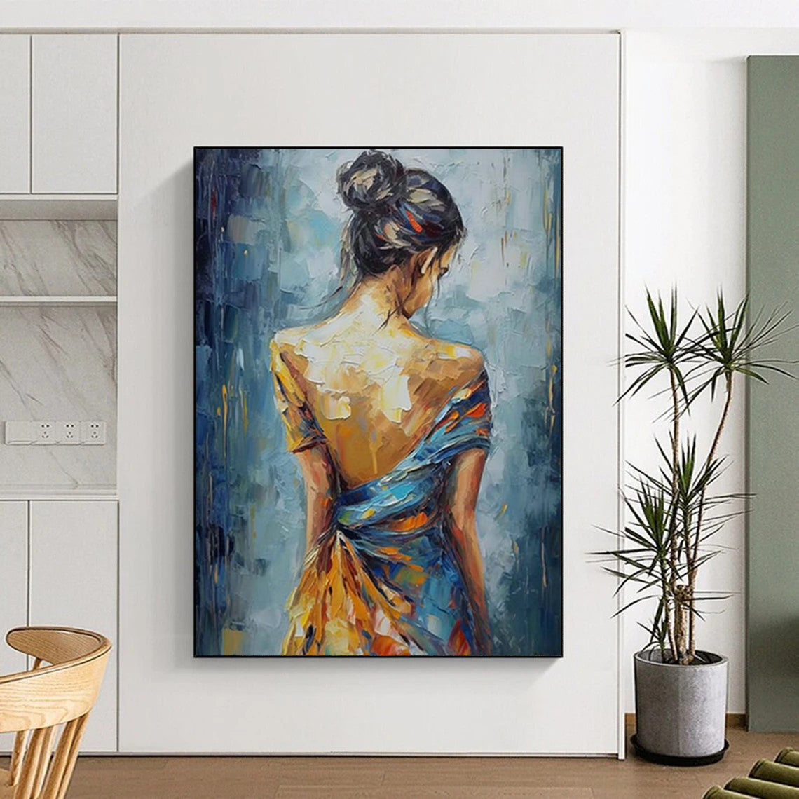 Impressionist Woman Back Painting for Bedroom & Living Room DLZ0360