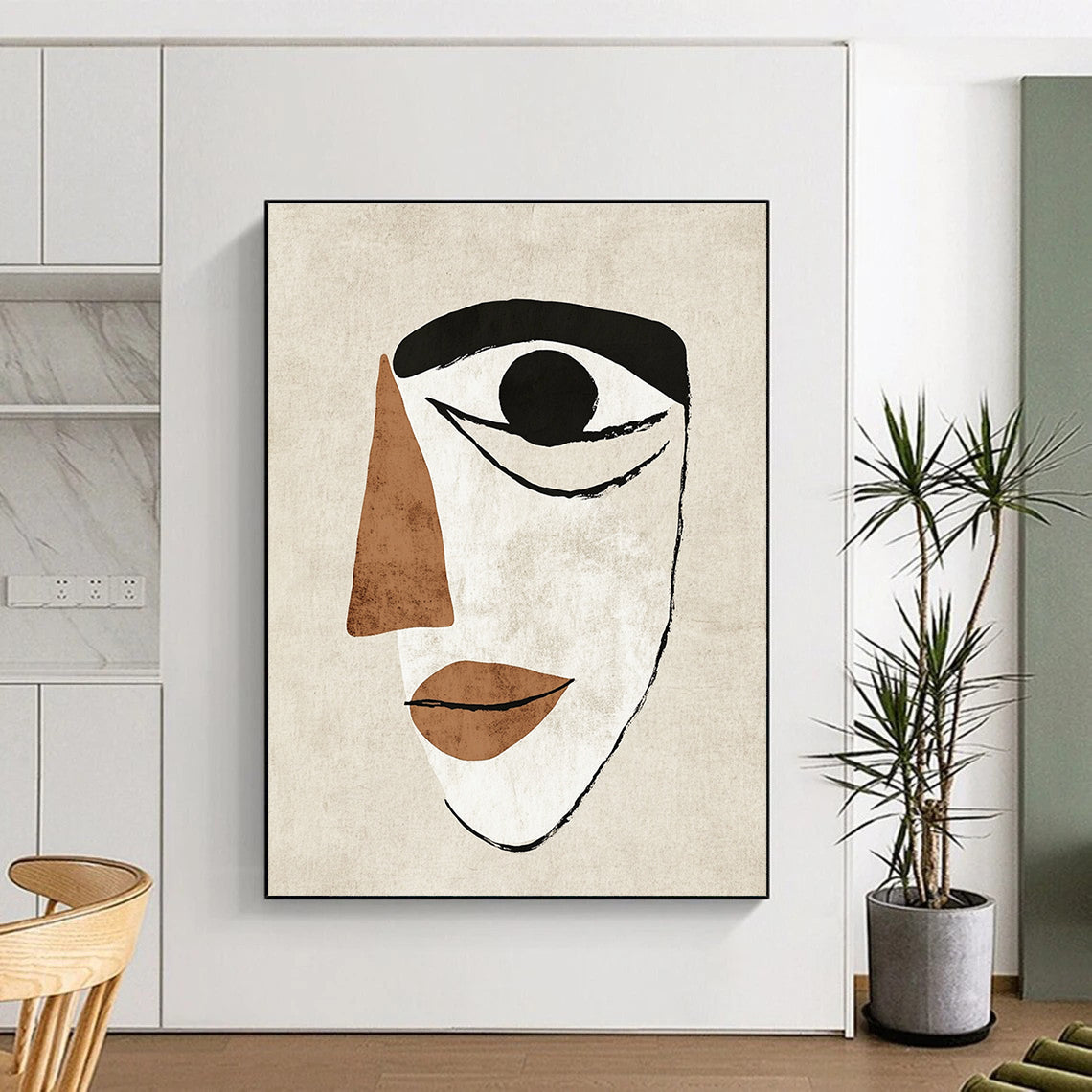 Minimalist Face Silhouette for Modern Bohemian Bedroom & Artistic Home Office STSC990