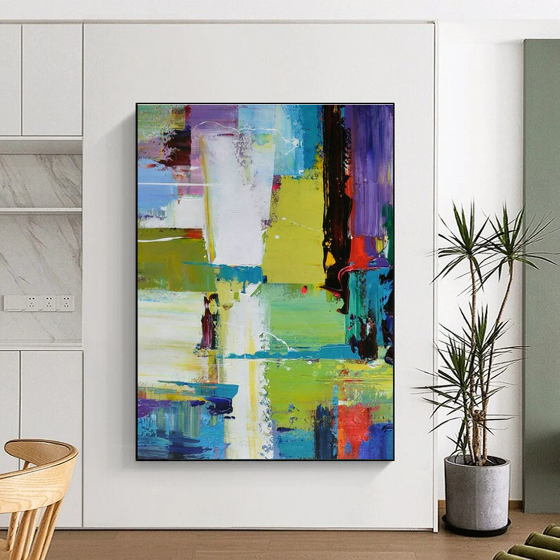Colorful Geometric Abstract Art for Creative Studio & Trendy Café DLZ1783