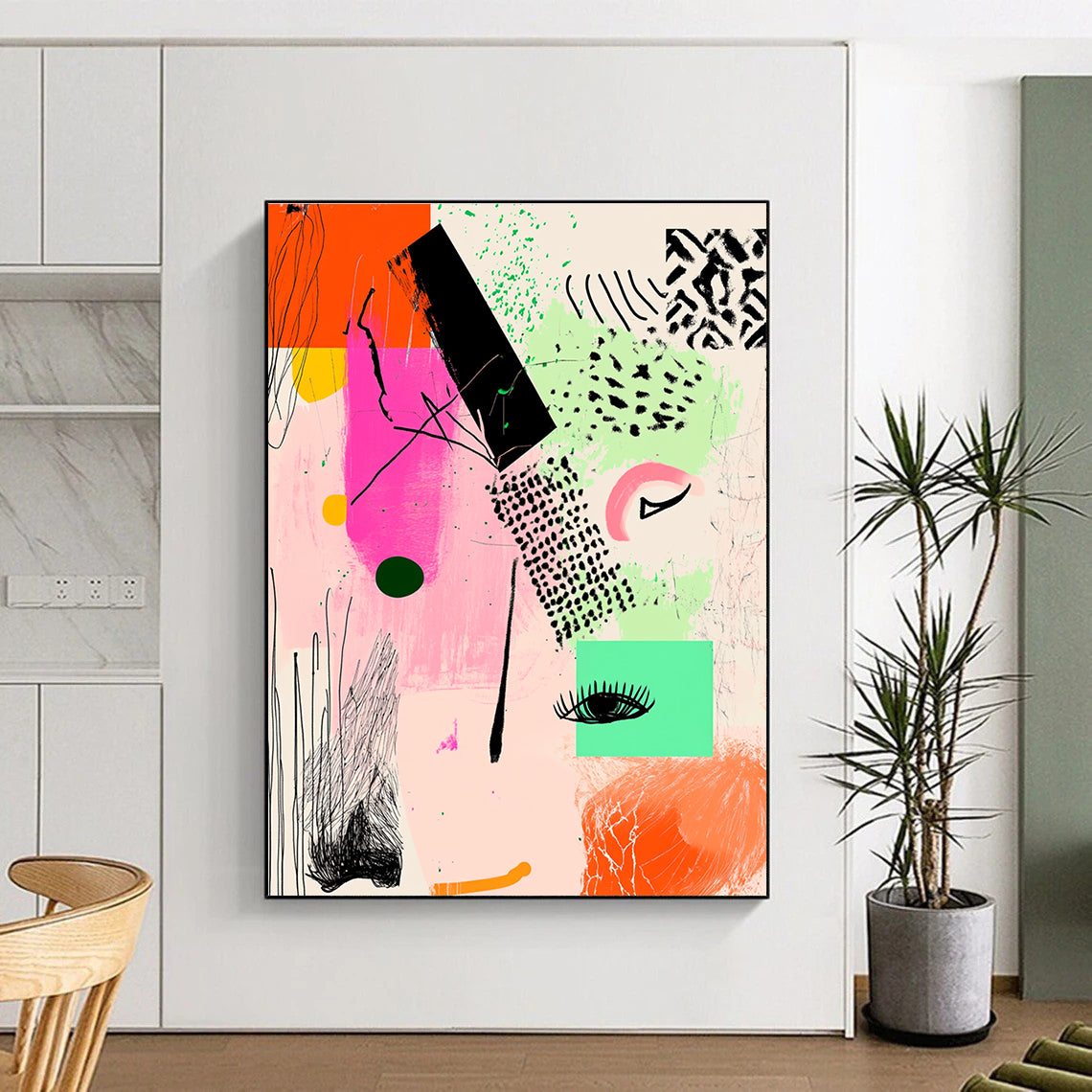 Abstract Face Collage for Bohemian - Style Beauty Salon & Artistic Fashion Boutique STSC982