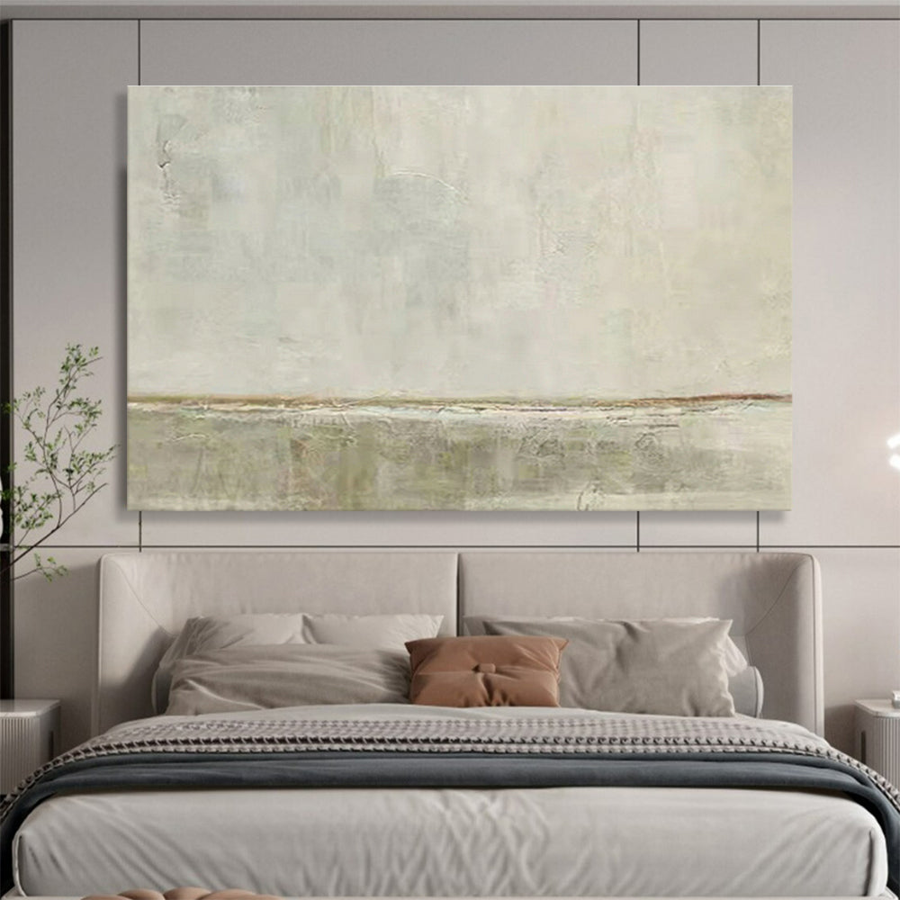 Minimalist Gray - White Abstract Art for Calm Therapy Office Waiting Rooms DLZ3120