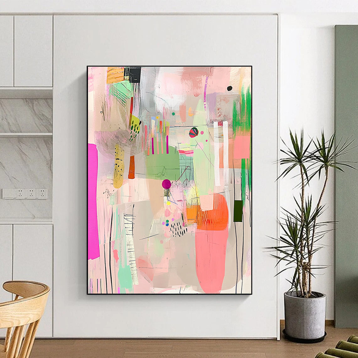 Pastel Abstract Collage for Nursery & Feminine - Inspired Café STSC573